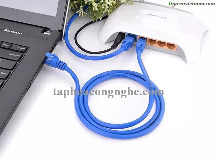 Ugreen 20157 0.5M Màu xanh Cáp mạng LAN CAT6 UPT NW102 30020157
